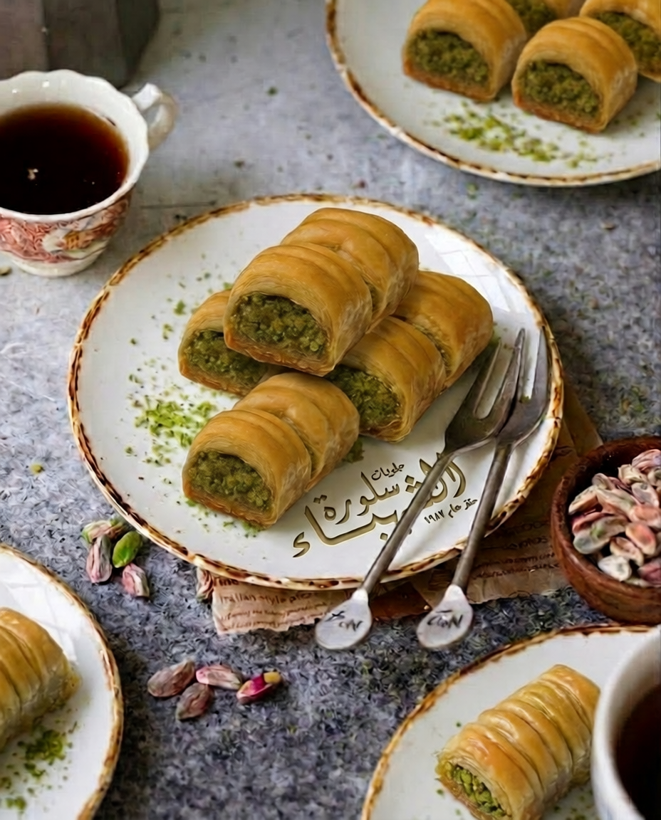 بقلى بالفستق الحلبي